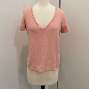 Boden The Cotton V-Neck Tee, in Milkshake, Size Small